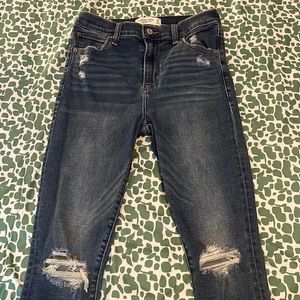 Abercrombie high rise super skinny ankle jeans